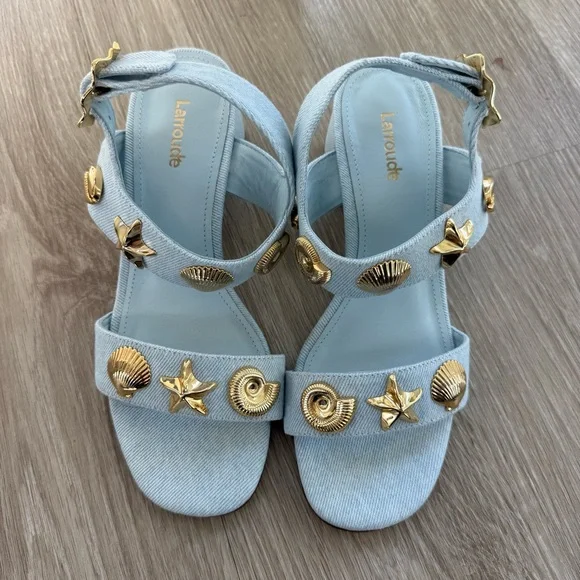 Larroudé Madison block in Maya denim - Picture 4 of 8